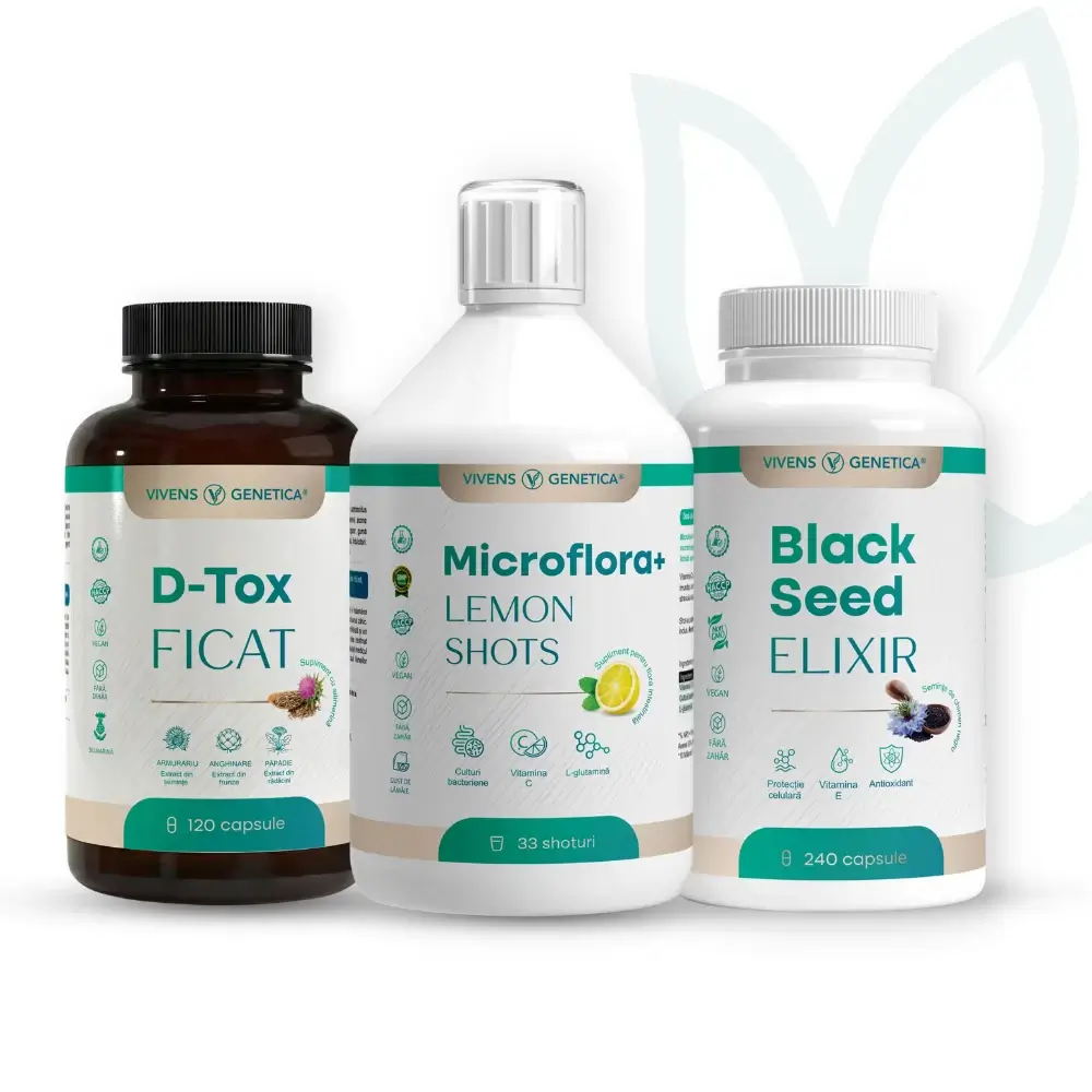 Pachet Detox Plus — Curățare Profundă Ficat & Sistem Digestiv | 3 Suplimente, Vegan